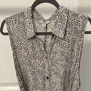 Sleeveless Black & White Tiered Maxi Dress